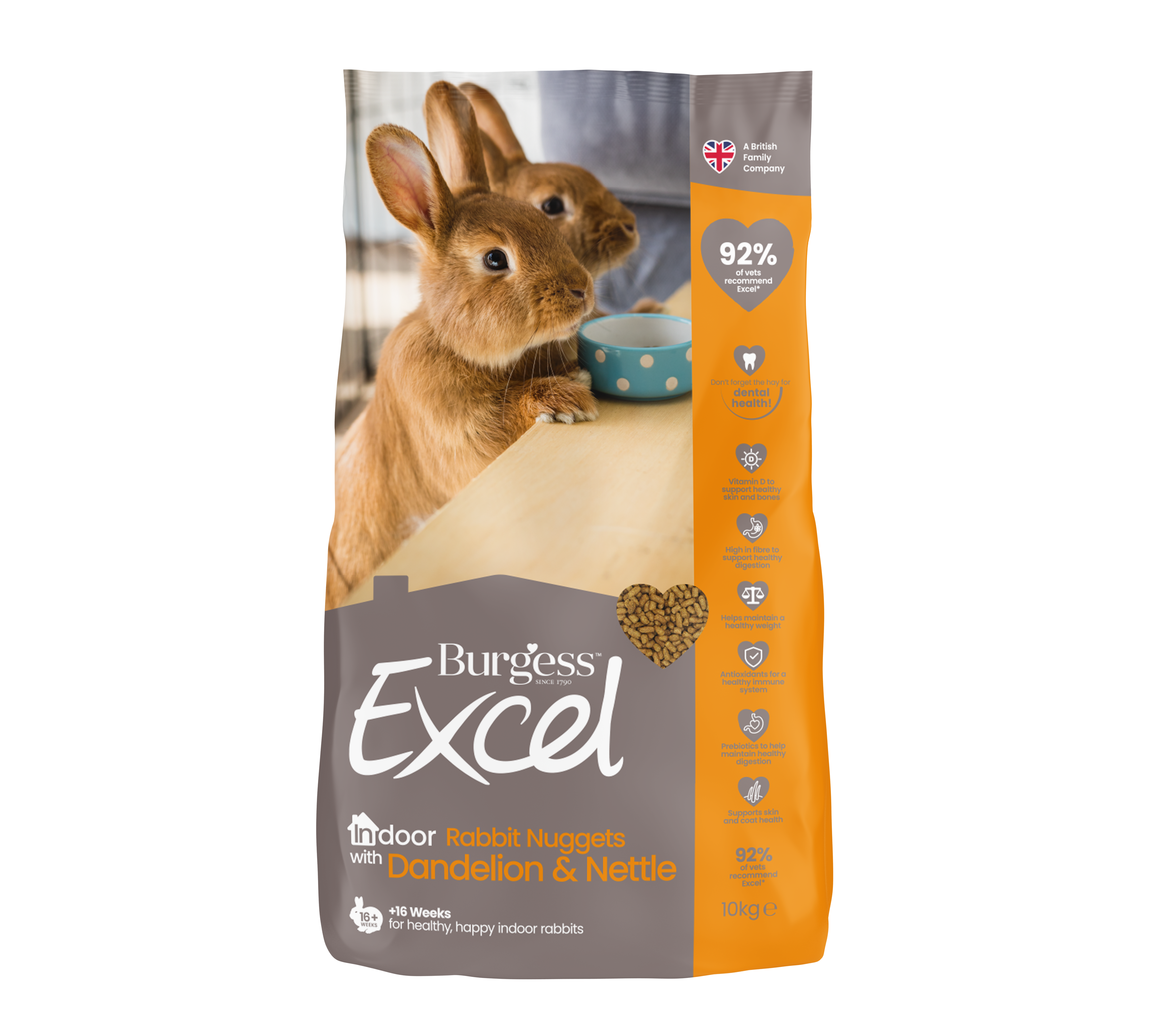Excel kaninfoder indendørs - 10 kg