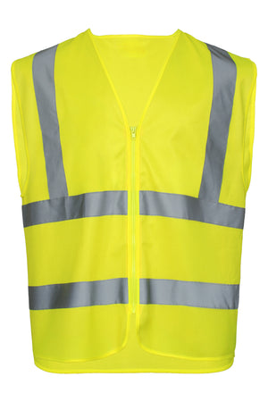 Hi-Vis Sikkerhedsvest m. lynlås - Saturn Gul