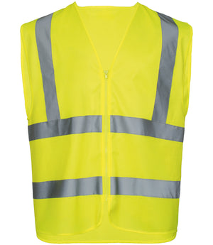 Hi-Vis Sikkerhedsvest m. lynlås - Saturn Gul