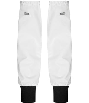 Ærmer med neopren ved håndled i kraftig PU kvalitet - Hvid