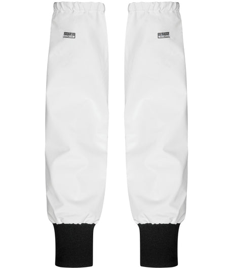 Ærmer med neopren ved håndled i kraftig PU kvalitet - Hvid