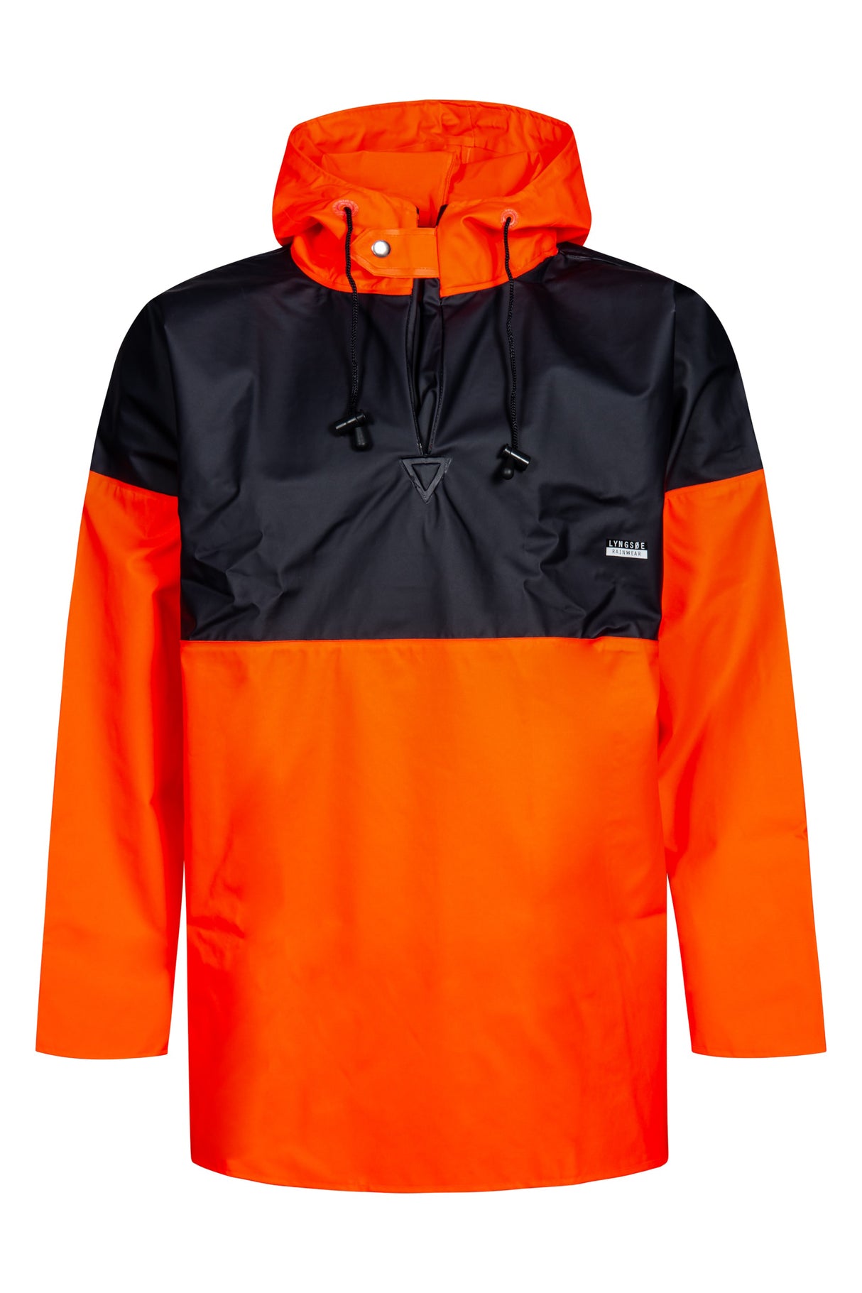 Fiskeanorak i ekstra kraftig PVC kvalitet - Hi-Vis Orange / Navy