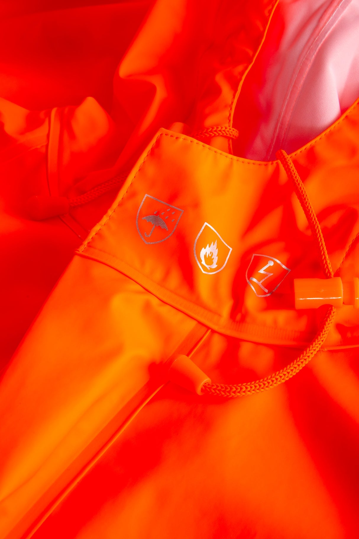 Regndragt i PU kvalitet - Hi-Vis Orange