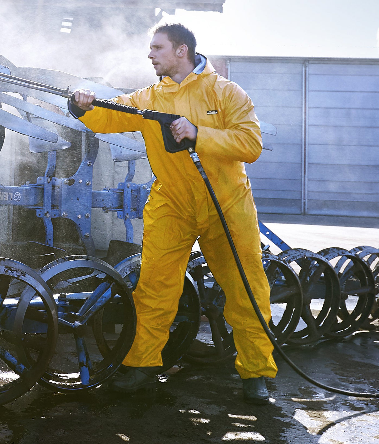 Regndragt i PU kvalitet - Gul