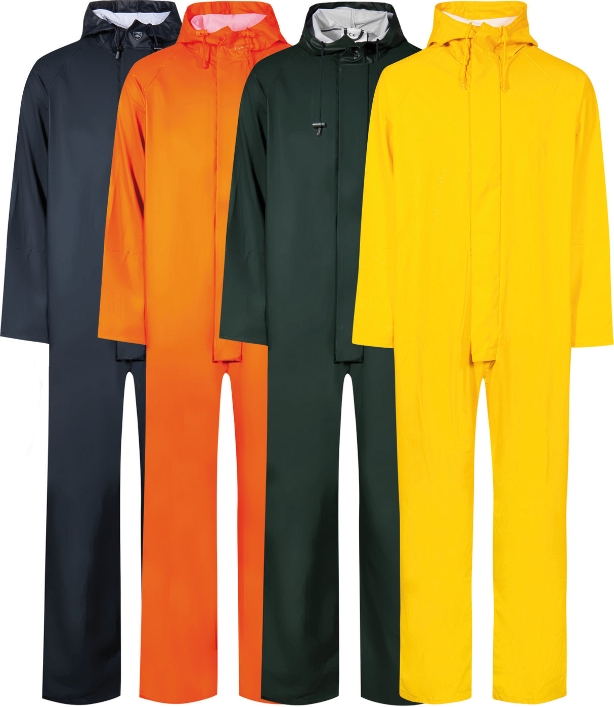 Regndragt i PU kvalitet - Hi-Vis Orange