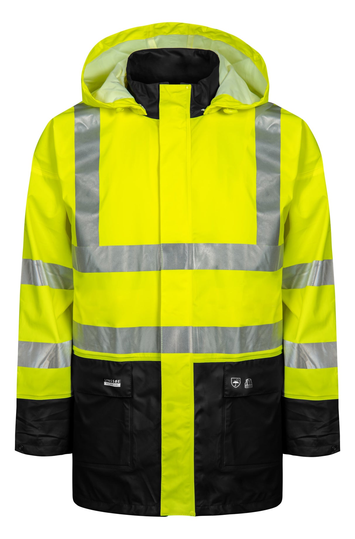 Hi-Vis vinterjakke i PU kvalitet - Saturn Gul / Navy