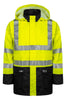 Hi-Vis vinterjakke i PU kvalitet - Saturn Gul / Navy