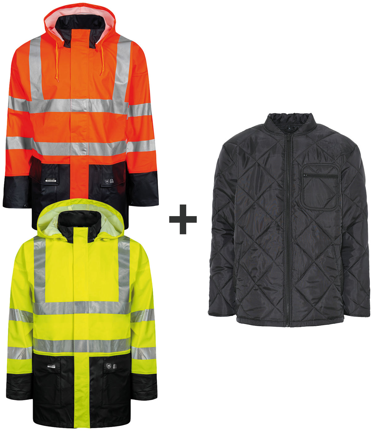 Hi-Vis vinterjakke i PU kvalitet - Saturn Gul / Navy