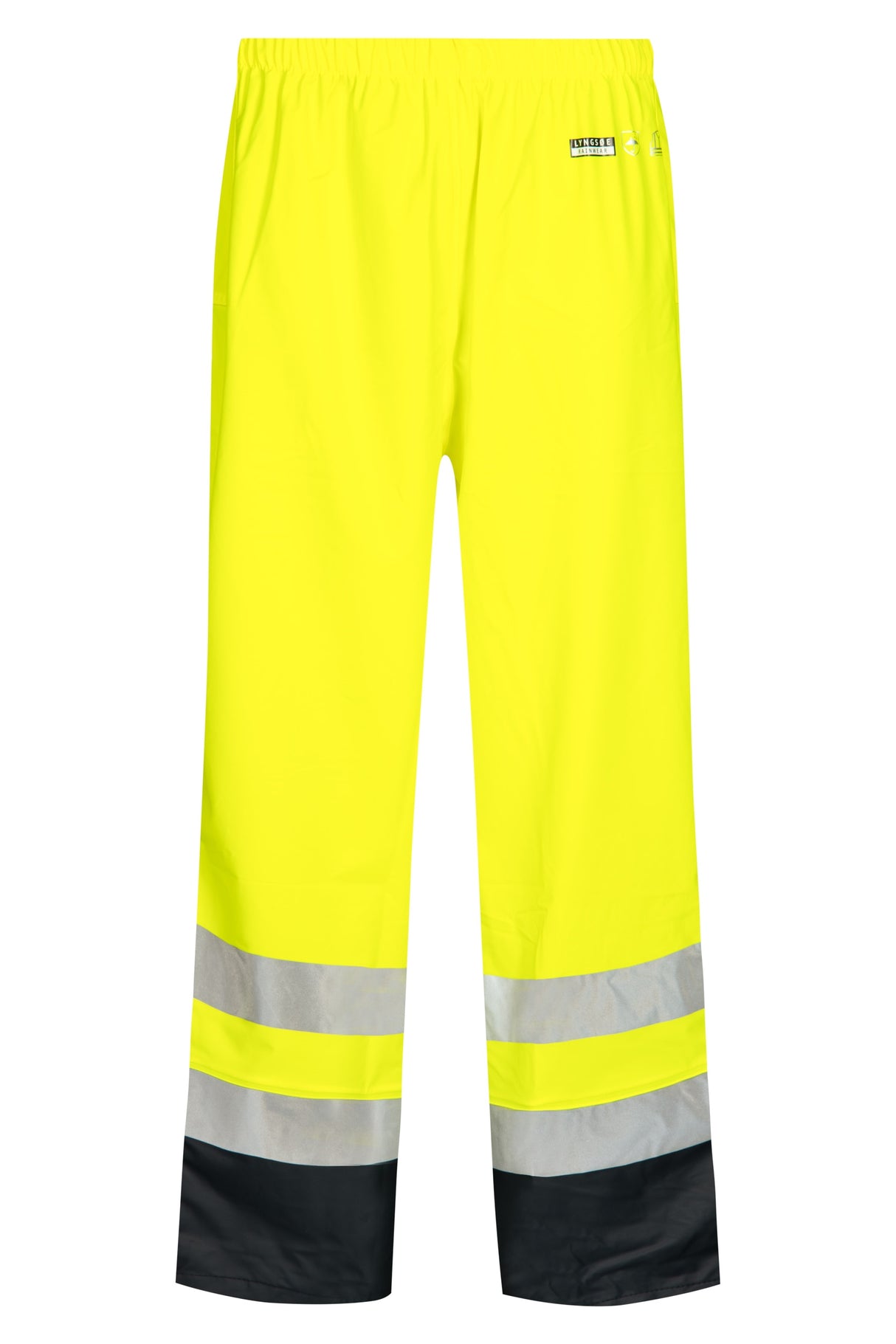Hi-Vis regnbukser i PU kvalitet - Saturn Gul / Navy