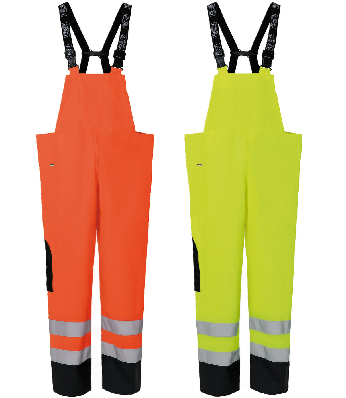 Hi-Vis regnoveralls i PU kvalitet - Hi-Vis Orange / Navy