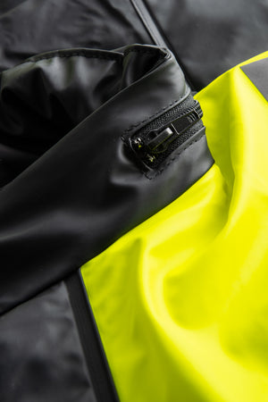 Hi-Vis vinterkedeldragt i PU kvalitet med quiltet foer - Saturn Gul / Navy