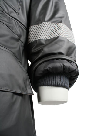 Vinterkedeldragt i PU kvalitet med quiltet foer - Sort