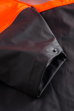 Hi-Vis regnjakke i PU kvalitet - Hi-Vis Orange / Navy