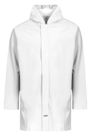 Rengøringsjakke i kraftig PU kvalitet - Hvid