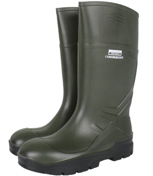Lette, holdbare og behagelige støvler i PU kvalitet - Grøn / Sort