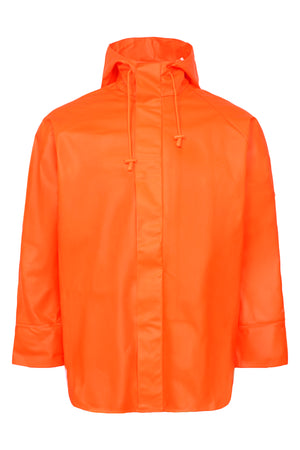 Regnjakke i ekstra kraftig PVC kvalitet - Hi-Vis Orange