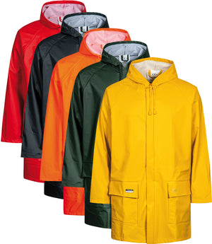 Regnjakke i PU kvalitet - Hi-Vis Orange