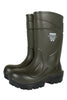 Lette, holdbare og behagelige termo sikkerheds støvler i PU kvalitet - Grøn / Sort