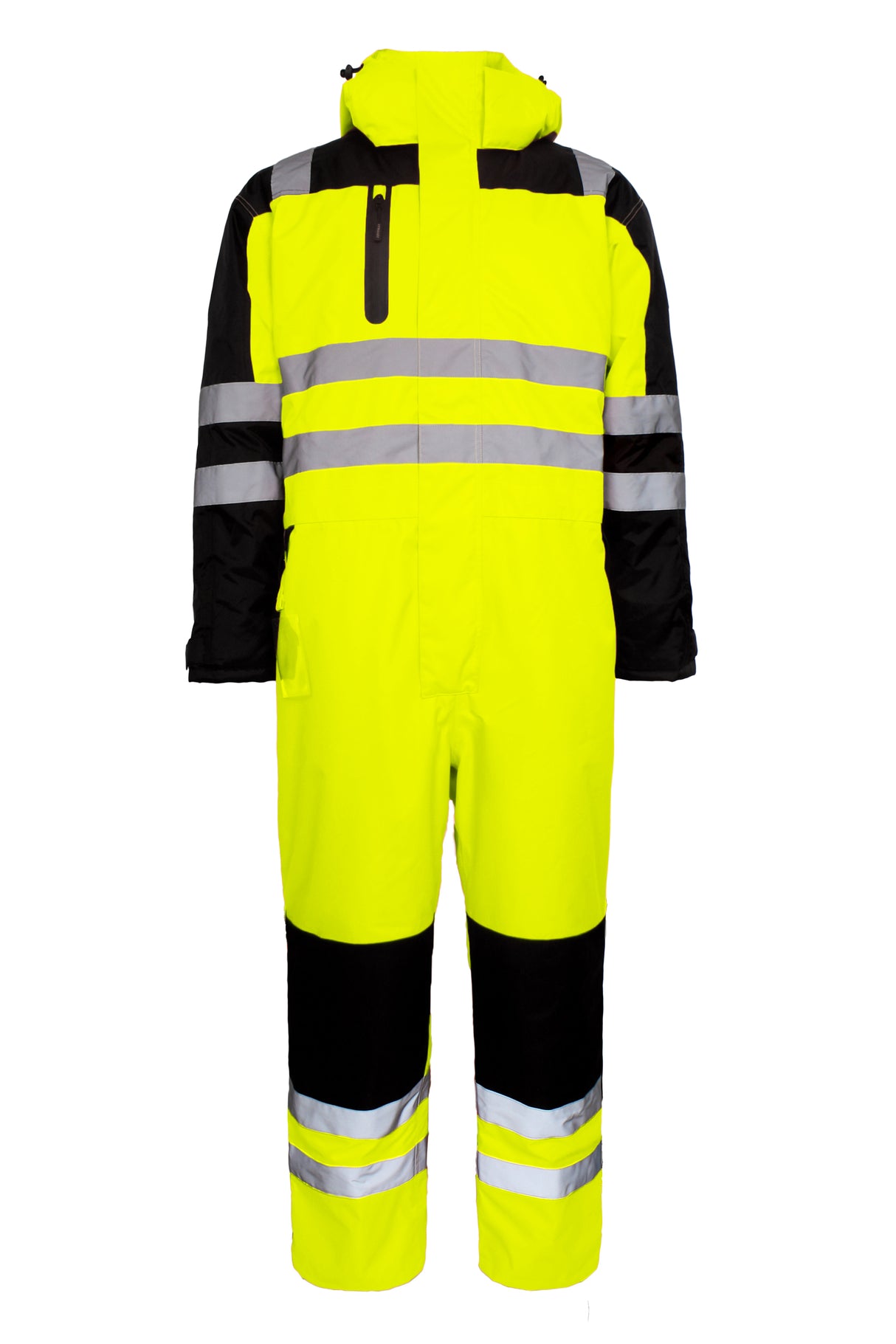 Hi-Vis vinterkedeldragt i kraftig polyester kvalitet med quiltet foer - Saturn Gul / Sort