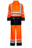 Hi-Vis regnsæt i PU kvalitet - Hi-Vis Orange / Navy