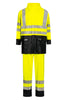 Hi-Vis regnsæt i PU kvalitet - Saturn Gul / Navy