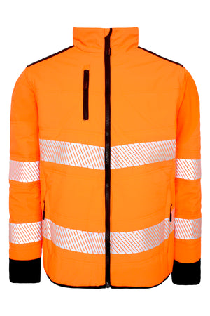 Hi-Vis jakke i stretch kvalitet - Hi-Vis Orange / Sort