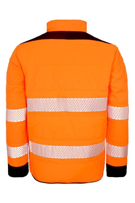 Hi-Vis jakke i stretch kvalitet - Hi-Vis Orange / Sort