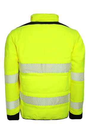 Hi-Vis jakke i stretch kvalitet - Saturn Gul / Sort