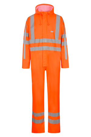 Hi-Vis heldragt i PU kvalitet med RWS-reflekser - Hi-Vis Orange