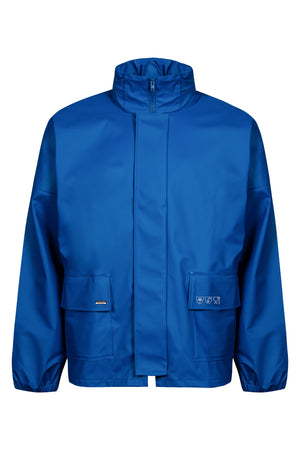 Rengøringsjakke i kraftig PU kvalitet - Royal Blå