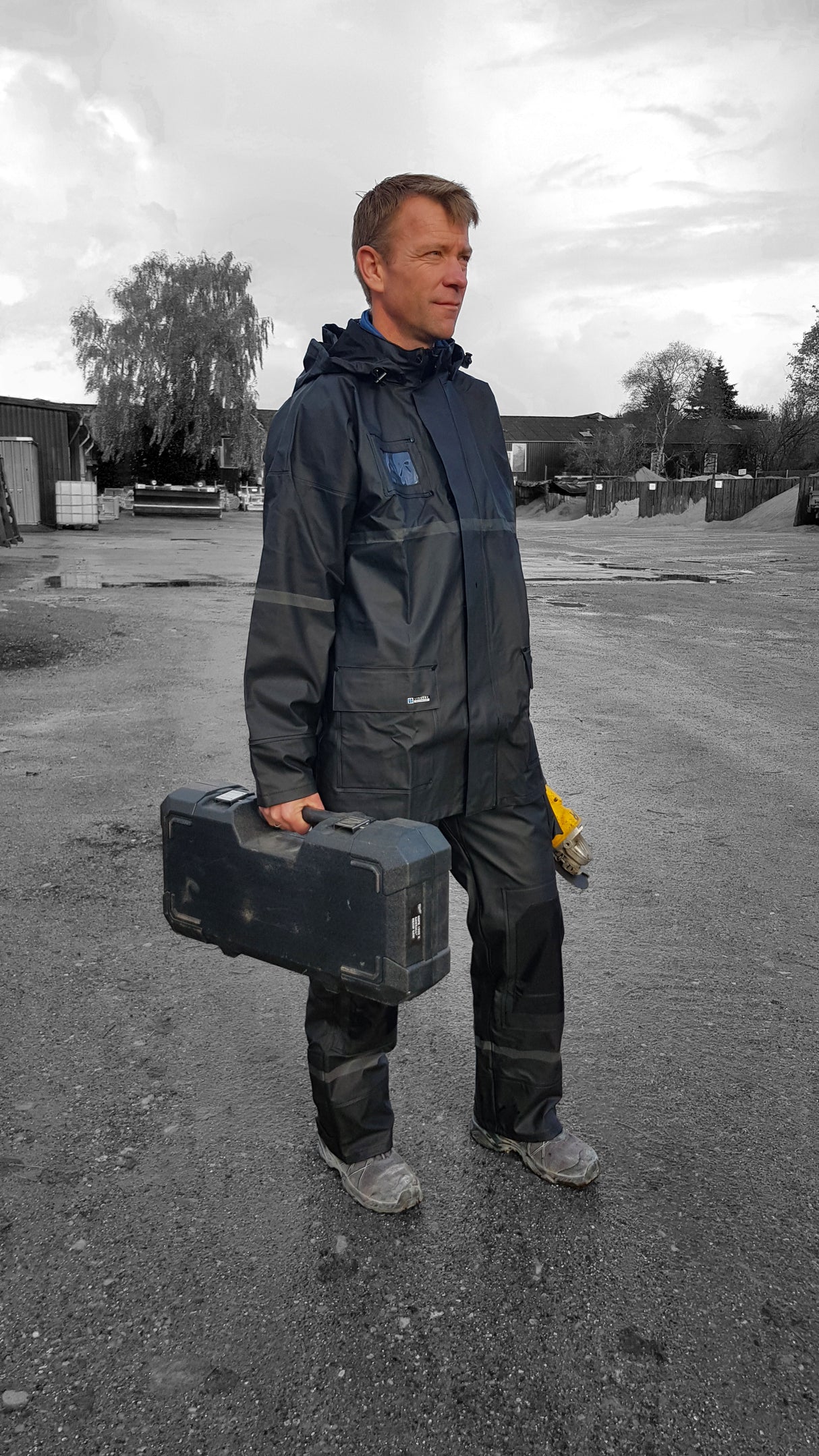 Regnbukser i kraftig PU kvalitet - Sort