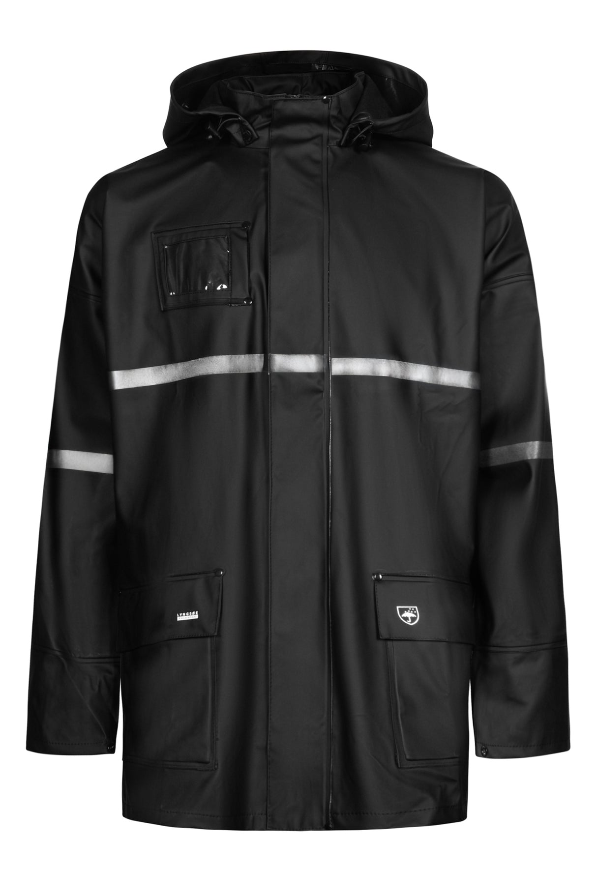 Regnjakke i kraftig PU kvalitet - Sort