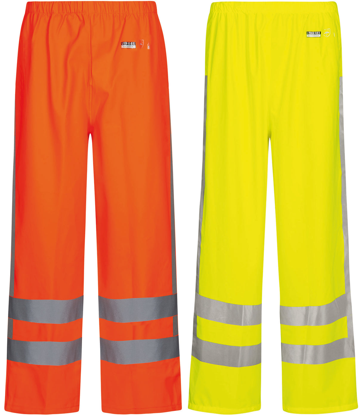 Hi-Vis regnbukser i PU kvalitet med RWS-reflekser - Hi-Vis Orange