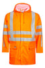 Hi-Vis regnjakke i PU kvalitet med RWS-reflekser - Hi-Vis Orange
