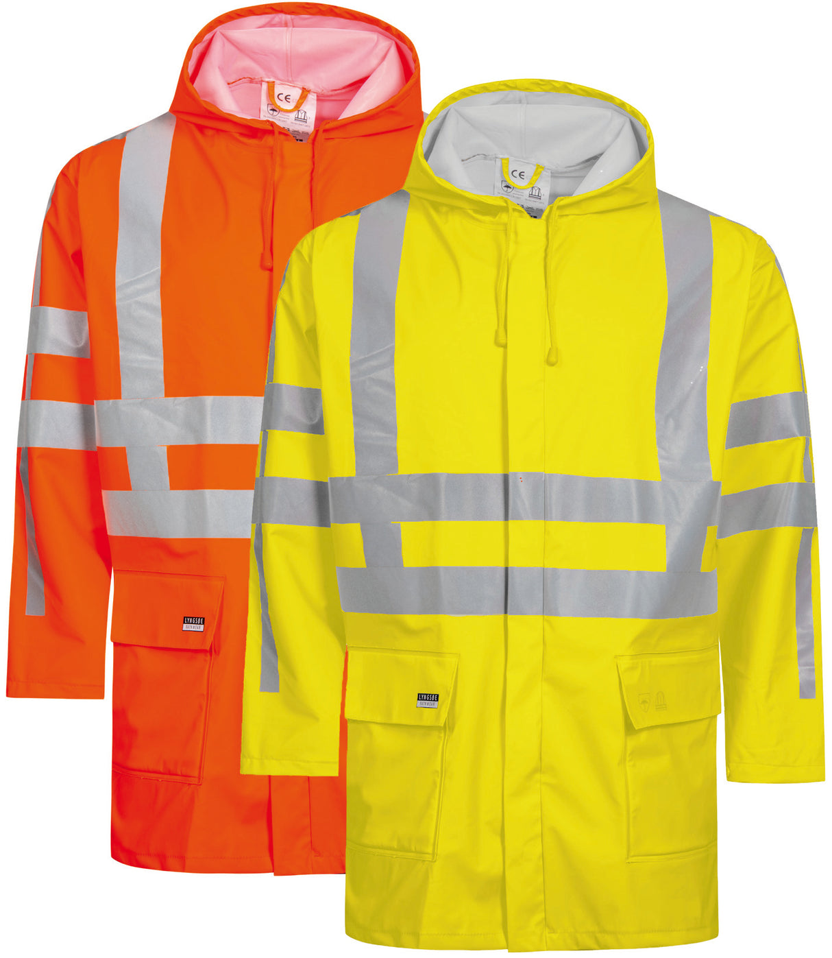 Hi-Vis regnjakke i PU kvalitet med RWS-reflekser - Saturn Gul