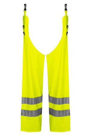 Hi-Vis leggings med krog og spænde til fastgørelse i PU kvalitet - Saturn Gul
