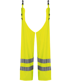 Hi-Vis leggings med krog og spænde til fastgørelse i PU kvalitet - Saturn Gul