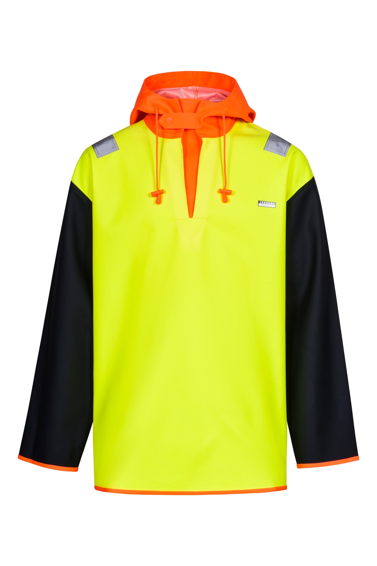 Fiskeanorak i ekstra kraftig PVC kvalitet - Saturn Gul / Navy