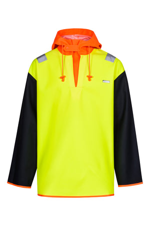 Fiskeanorak i ekstra kraftig PVC kvalitet - Saturn Gul / Navy