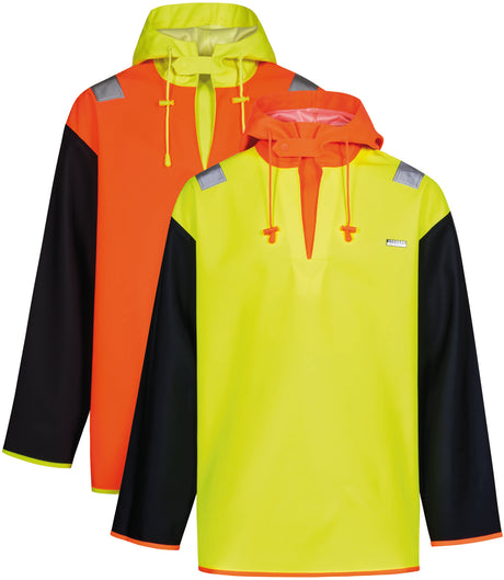 Fiskeanorak i ekstra kraftig PVC kvalitet - Saturn Gul / Navy