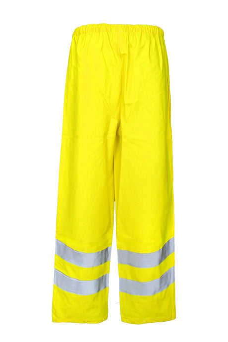Hi-Vis regnbukser i kraftig PU/PVC kvalitet - Saturn Gul