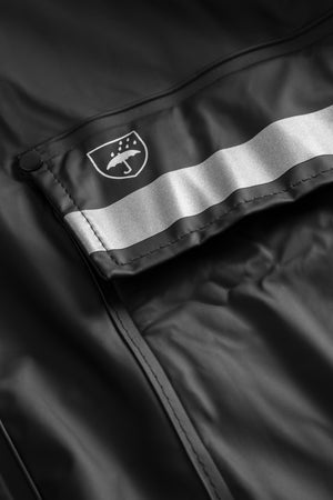 Regnjakke i PU kvalitet - Sort