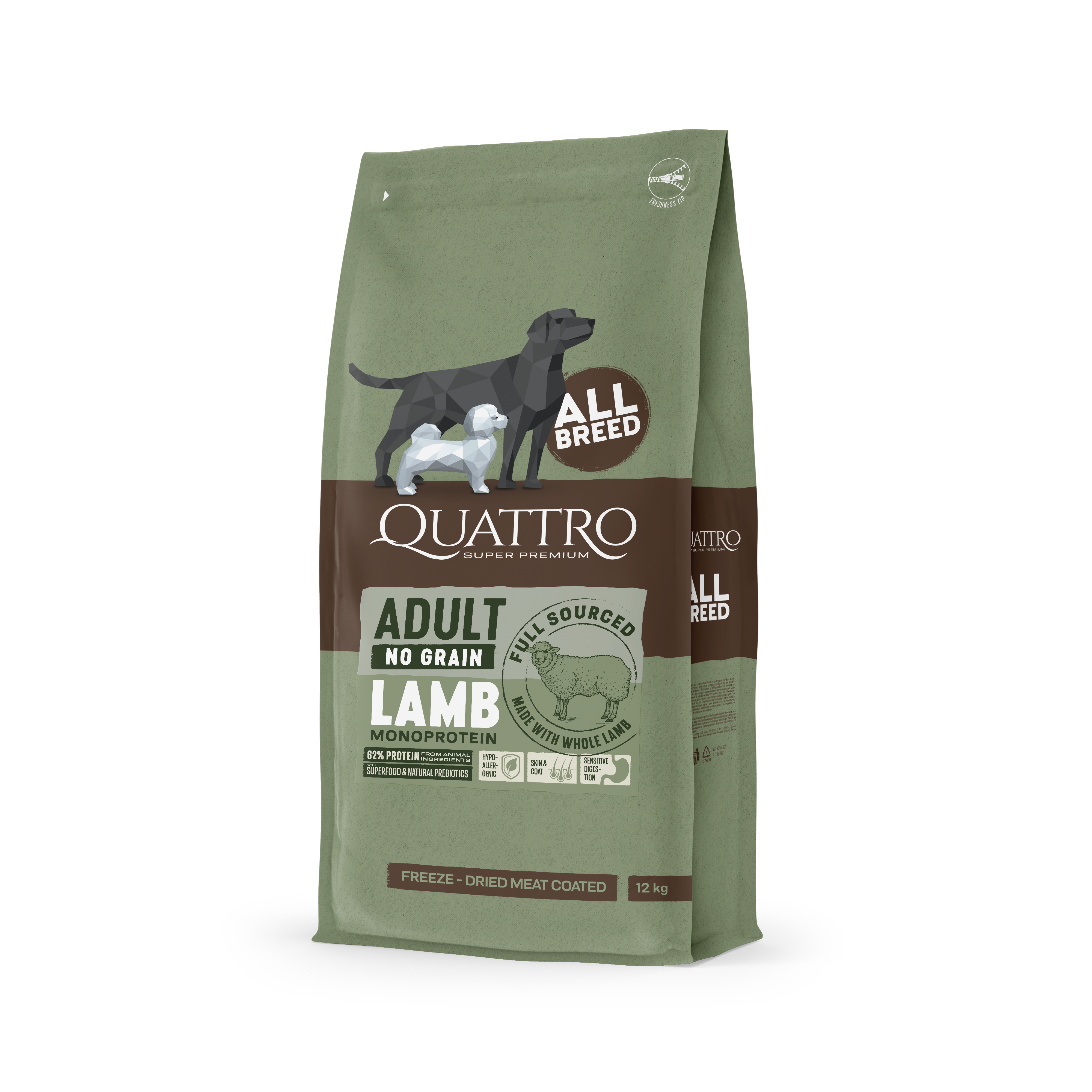 Super premium hundefoder -  kornfri alle racer Adult, lam MONOPROTEIN