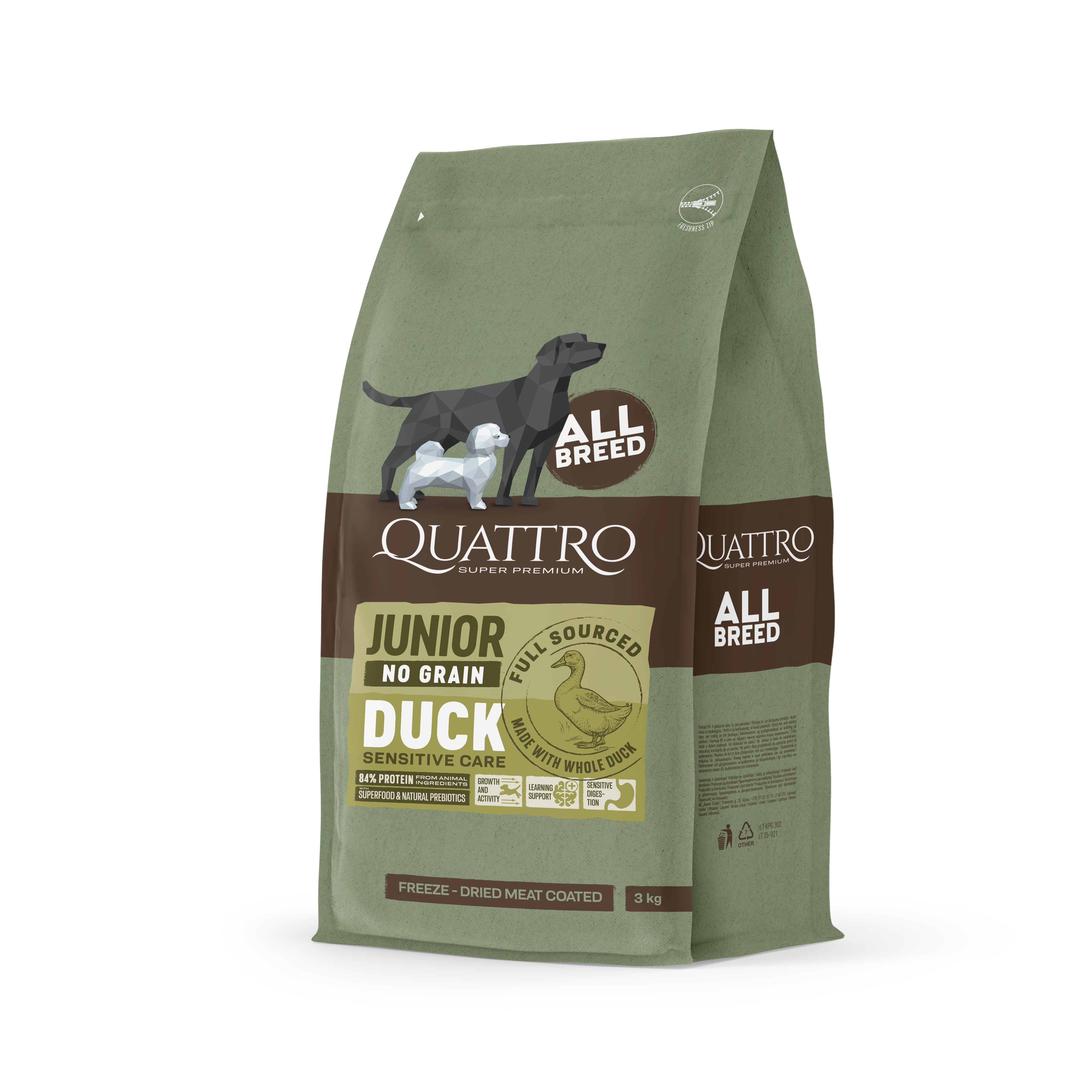 Super premium hvalpefoder -  kornfri alle racer Junior med and