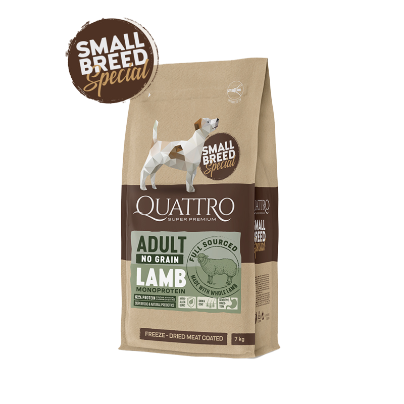 Super premium hundefoder -  kornfri små racer Adult, lam MONOPROTEIN