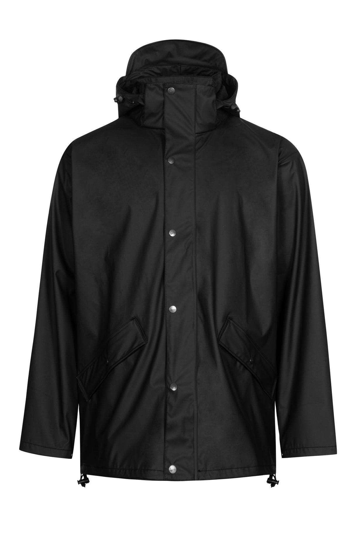 Recycled regnjakke i PU kvalitet - Sort