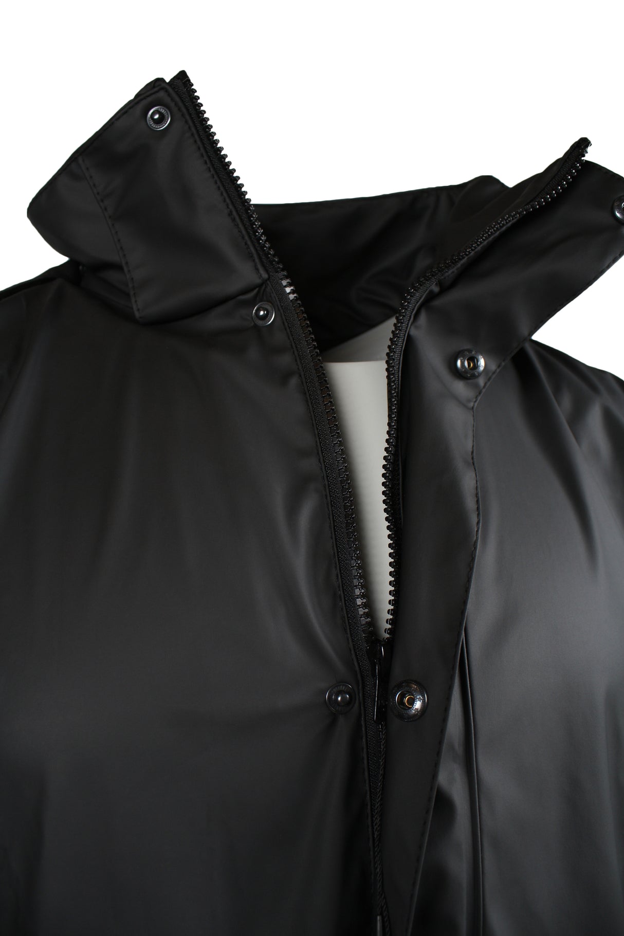 Recycled regnjakke i PU kvalitet - Sort