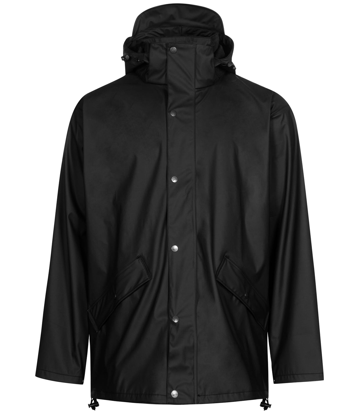 Recycled regnjakke i PU kvalitet - Sort