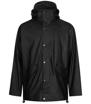Recycled regnjakke i PU kvalitet - Sort