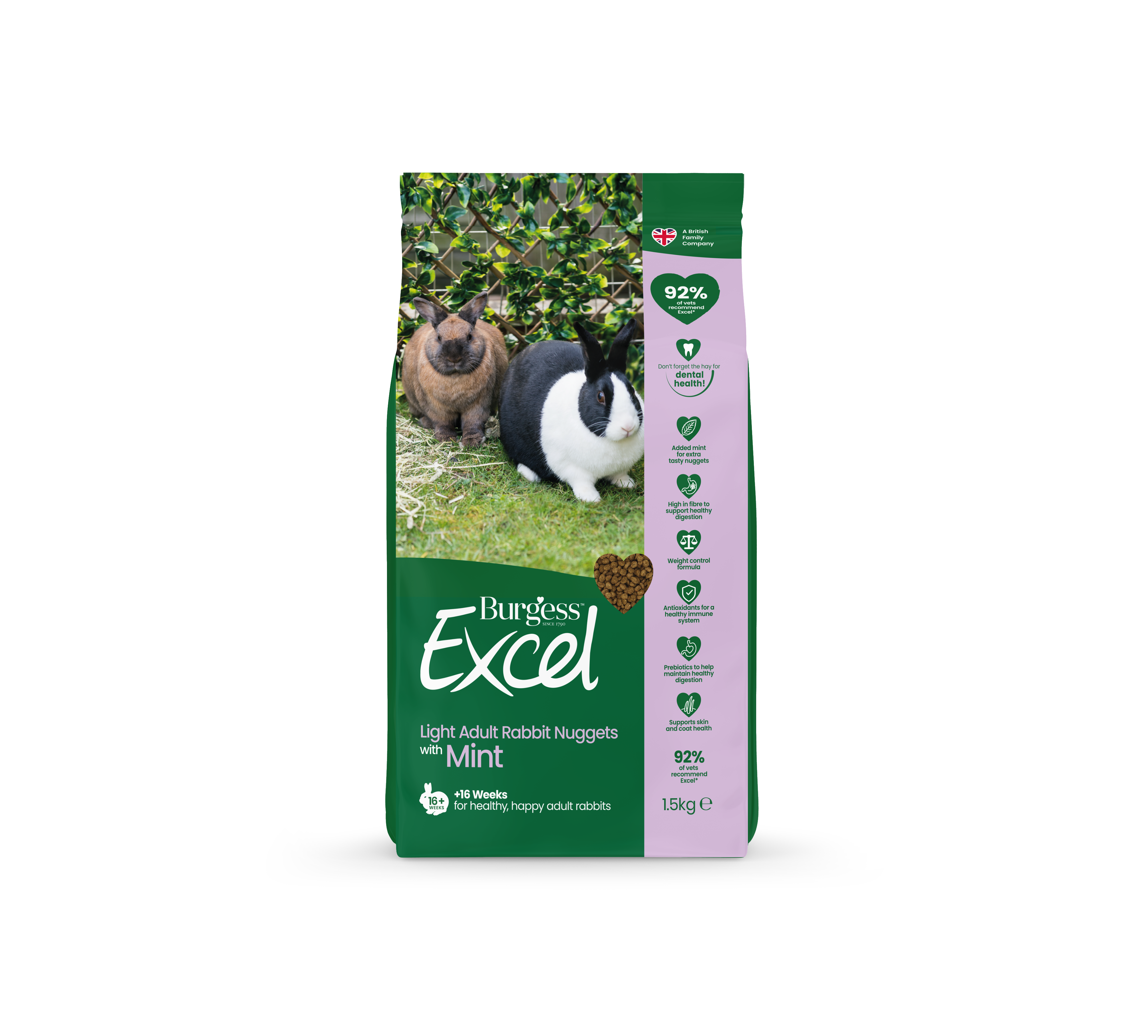 Excel Rabbit kaninfoder - Light 1,5 kg